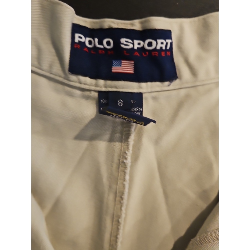 Vtg Polo Ralph Lauren Hi Rise Khaki Shorts Women 8 Cotton Twill Pleated #687 - Picture 6 of 10